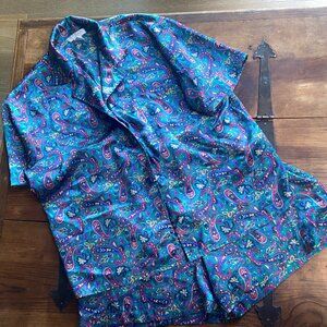 Vintage Nordstrom Lingerie Paisley Pajama Set